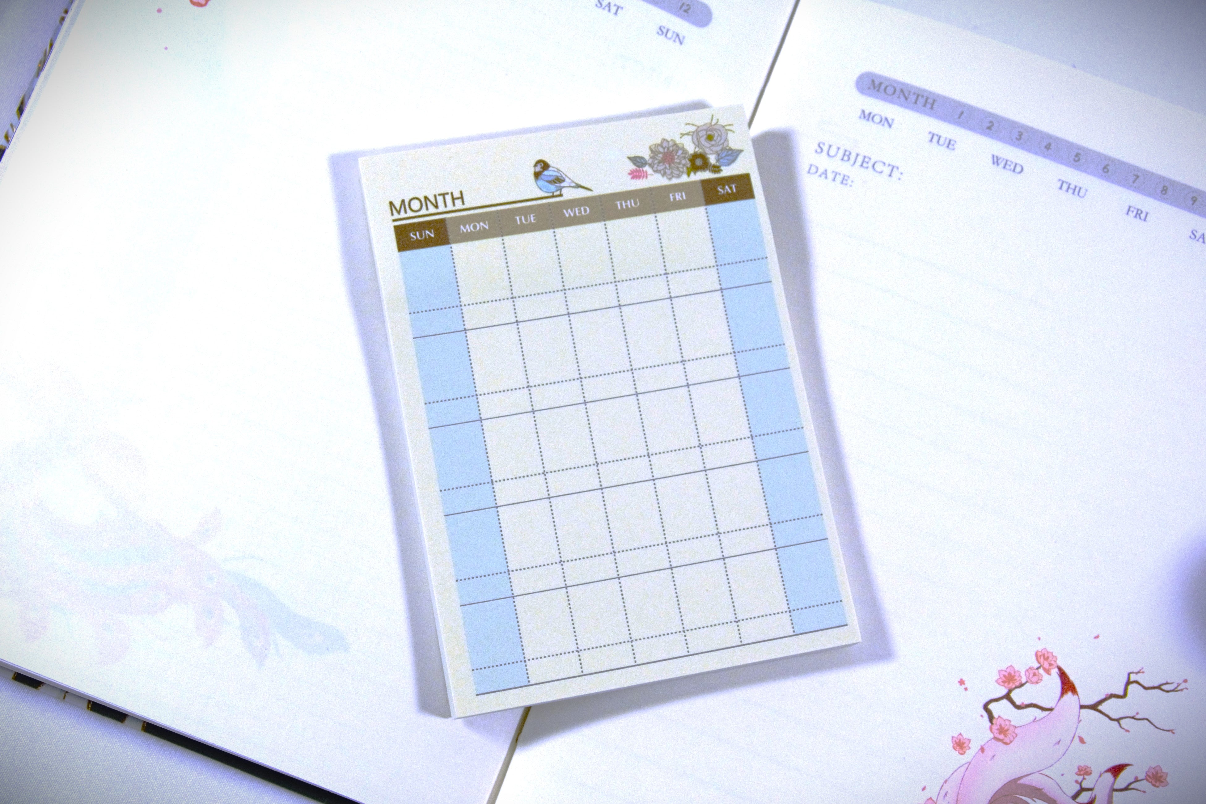 Month Bluebird Post-it | Sticky Notepad