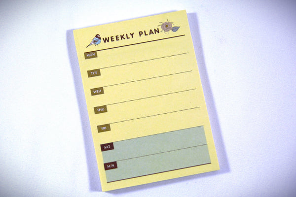 Weekly Plan Bluebird Post-it | Sticky Notepad