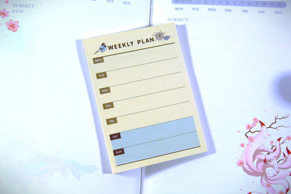 Weekly Plan Bluebird Post-it | Sticky Notepad